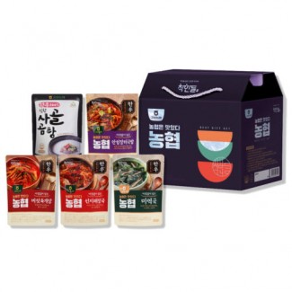 [고삼농협] 8호 선물세트(진한곰탕1+육개장1+장터국밥1+선지해장국1+미역국1) [원산지:국산]
